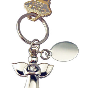 Engravable angel keychain