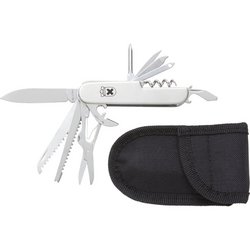 Engraved Royal Crest Silver Star 14-function multi-blade knife