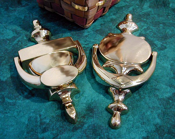 Engraved brass door knocker