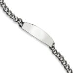Chisel stainless steel ID bracelet