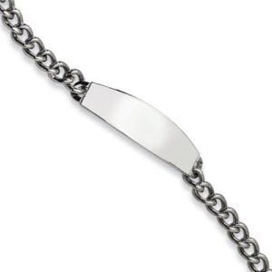 Chisel stainless steel ID bracelet
