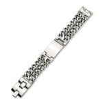 Chisel stainless steel ID bracelet