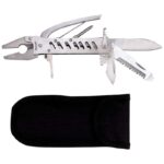 Engravable multi-purpose knife tool with folding utility attachments