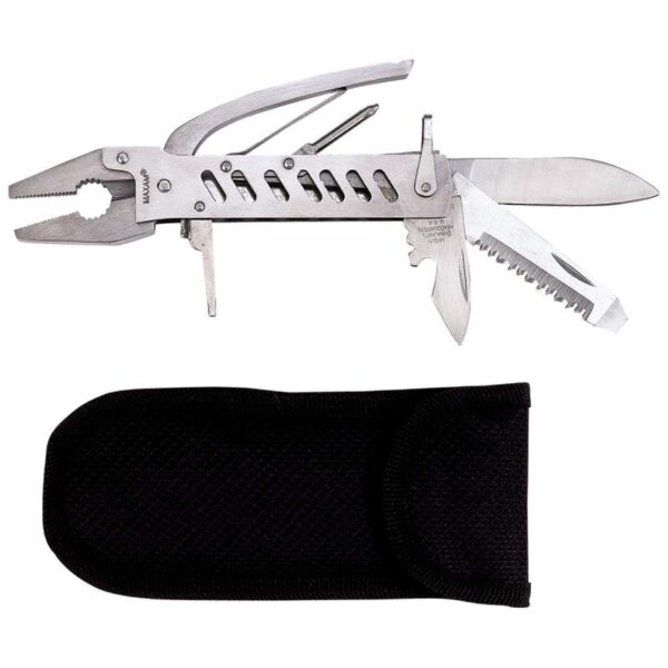 Engravable multi-purpose knife tool with folding utility attachments