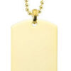 engravable Gold dog tag necklace
