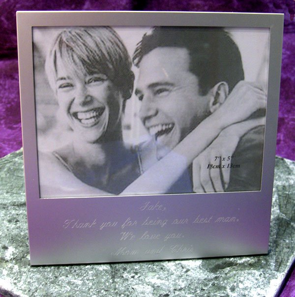 Horizontal high polish or brushed finish photo frame