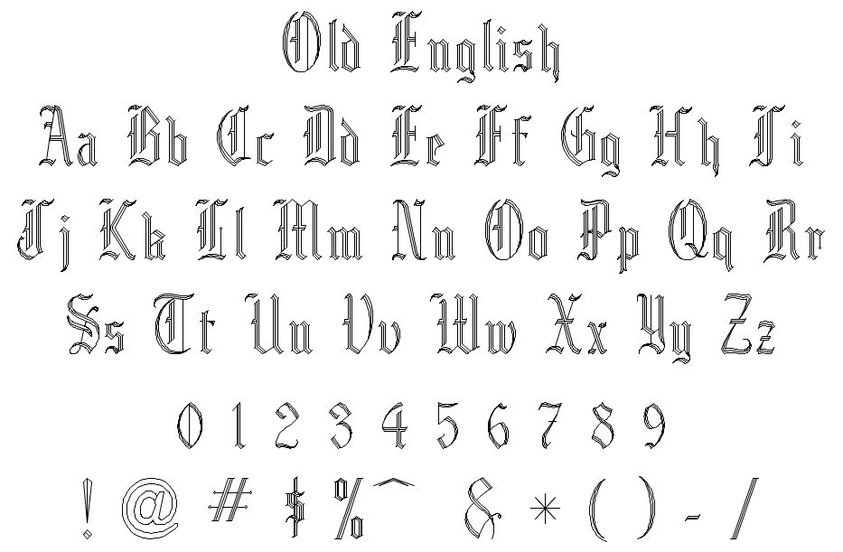 Old English Font Style