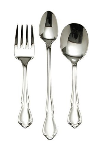 Engraved Oneida Chateau 3-piece baby flatware set