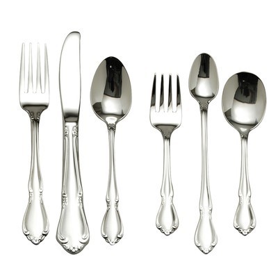 Engraved Oneida Chateau 6-piece progress flatware set