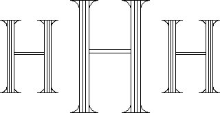 Roman 4-Line Monogram Sample H