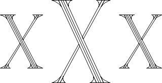 Roman 4-Line Monogram Sample X