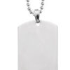 engravable Silver dog tag necklace