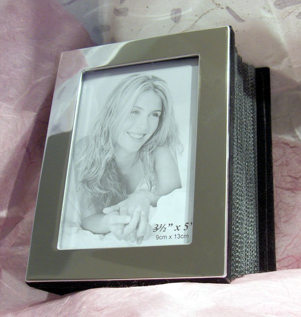 High polished silver photo album