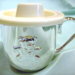 engravable silver teddy bear baby cup